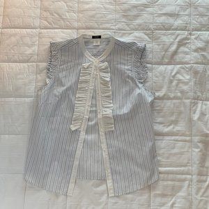 J. Crew Size (8) Button Front Ruffled Blouse